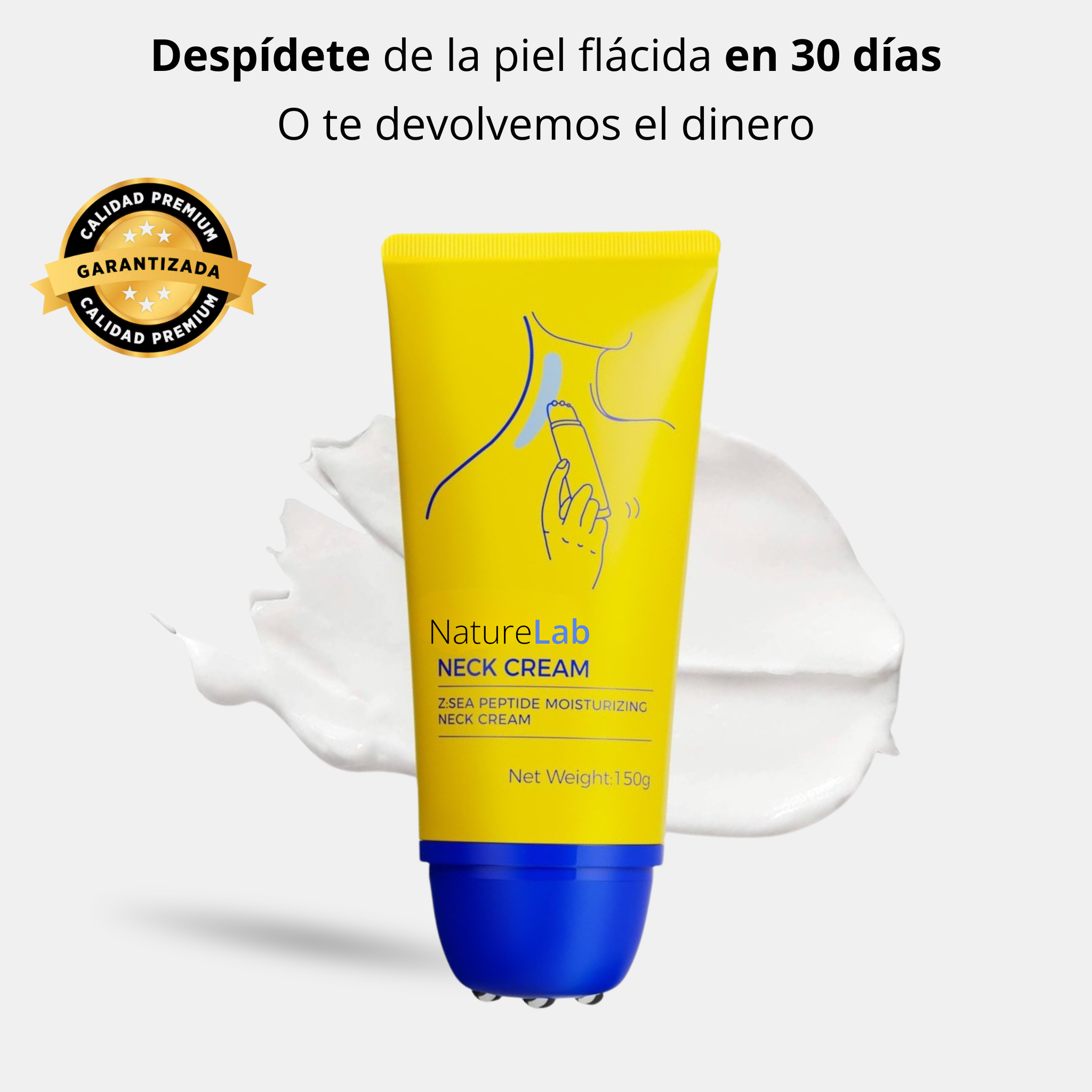 Crema de cuello NaturLab ®-  Reafirma tu cuello y recupera tu confianza