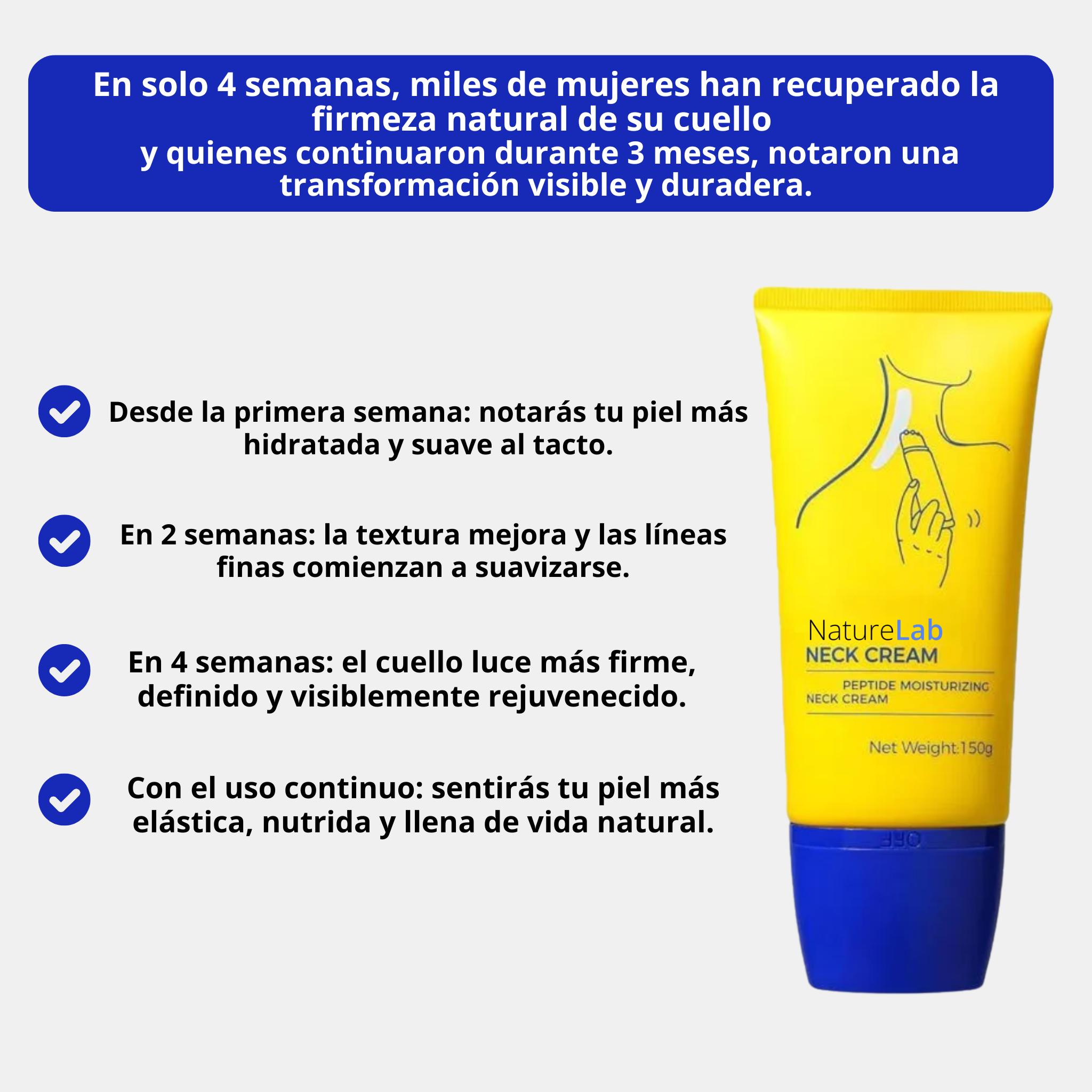 Crema de cuello NaturLab ®-  Reafirma tu cuello y recupera tu confianza