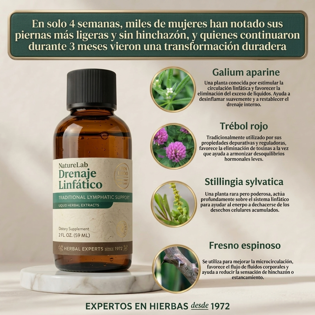 Drenaje Linfático Líquido - Reduce la hinchazón de piernas y siéntete más ligera