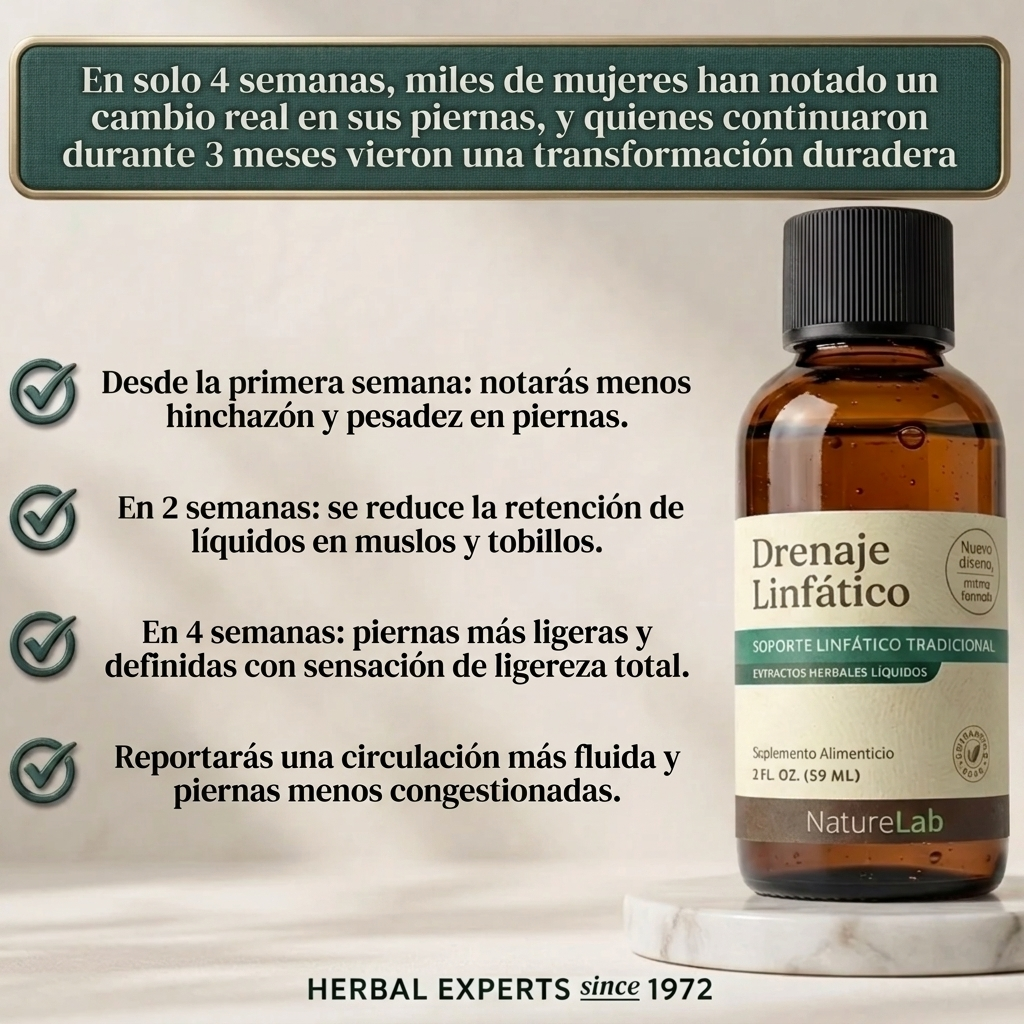 Drenaje Linfático Líquido - Reduce la hinchazón de piernas y siéntete más ligera