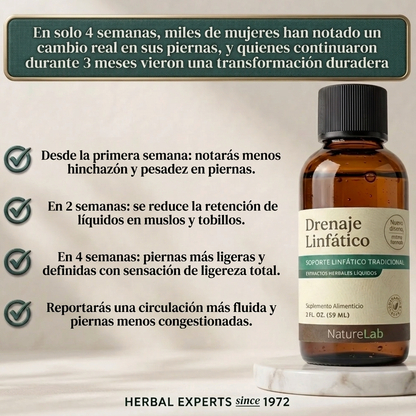 Drenaje Linfático Líquido - Reduce la hinchazón de piernas y siéntete más ligera